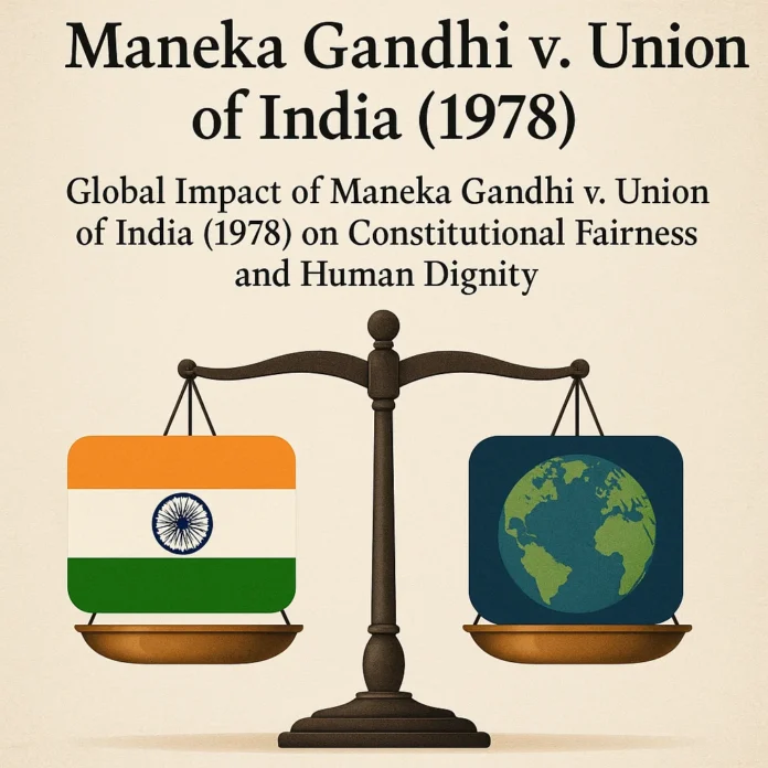 Global Impact of the Maneka Gandhi Judgment: How India’s Landmark Ruling Shaped Constitutional Law Worldwide