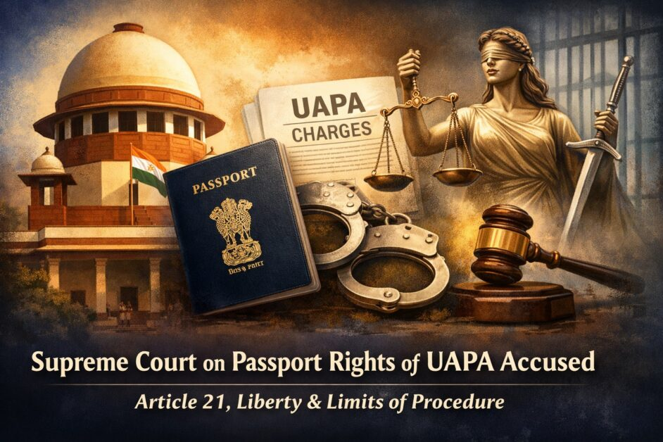 Supreme Court on Passport Rights of UAPA Accused: Article 21, Liberty & Limits of Procedure