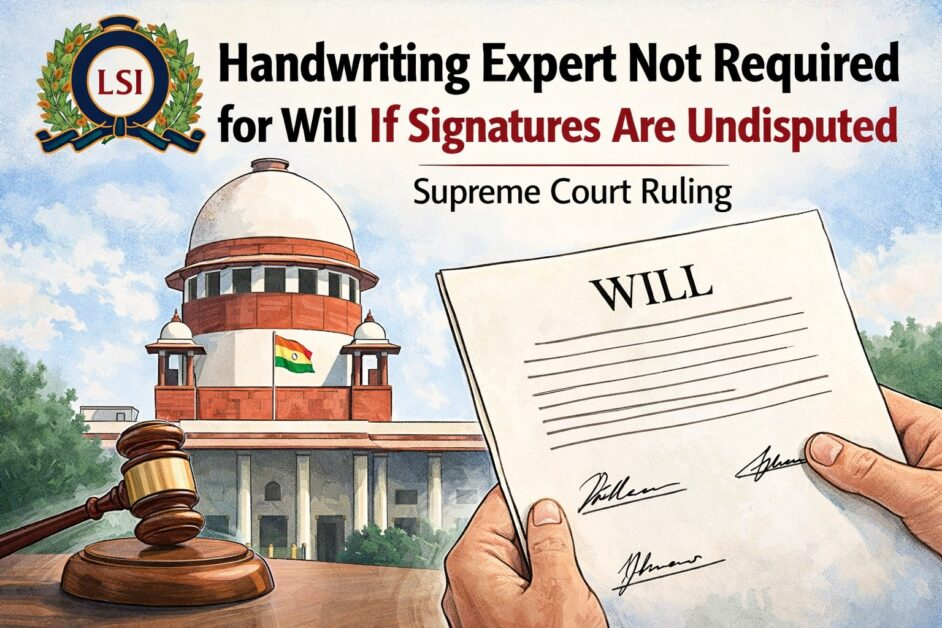 Handwriting Expert Not Required for Will If Signatures Are Undisputed