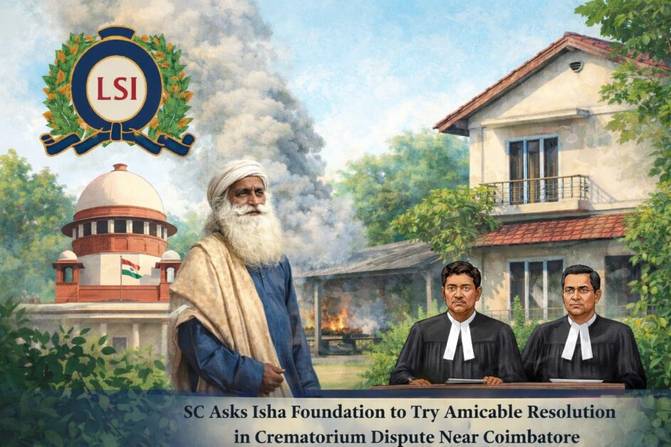 Supreme Court on Isha Foundation Crematorium Dispute: Amicable Settlement Suggested in Coimbatore Land Case