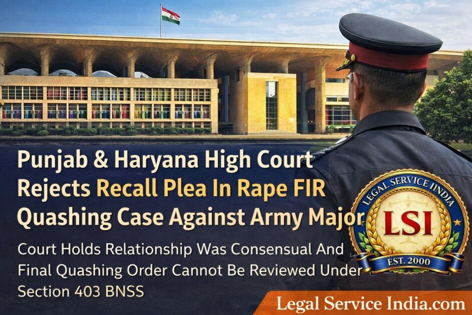 Punjab and Haryana High Court rape FIR quashing