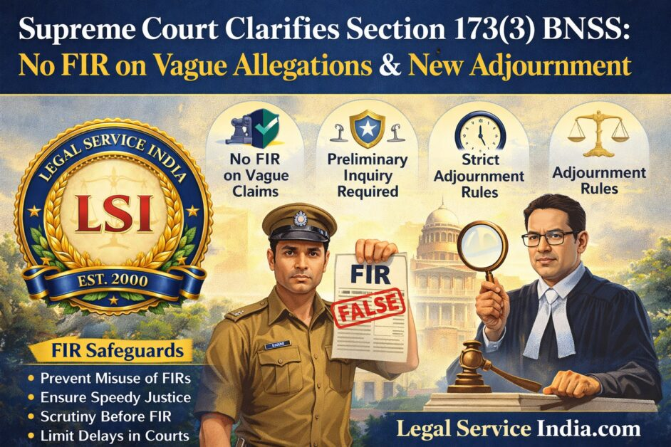 Supreme Court Clarifies Section 173(3) BNSS