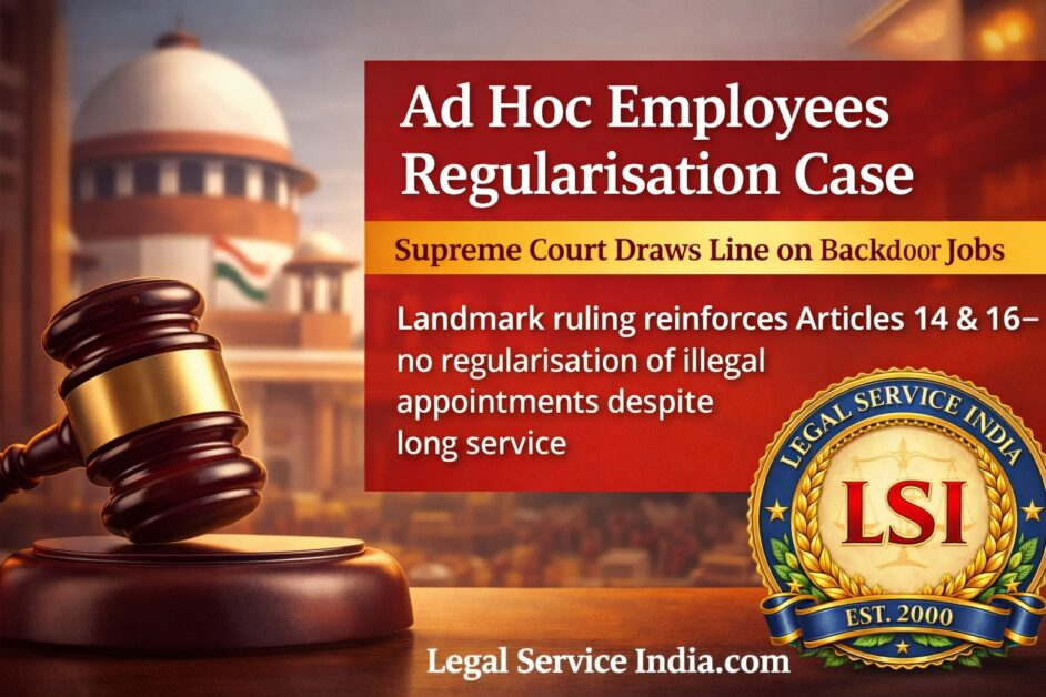 Ad Hoc Employees Regularisation Supreme Court India