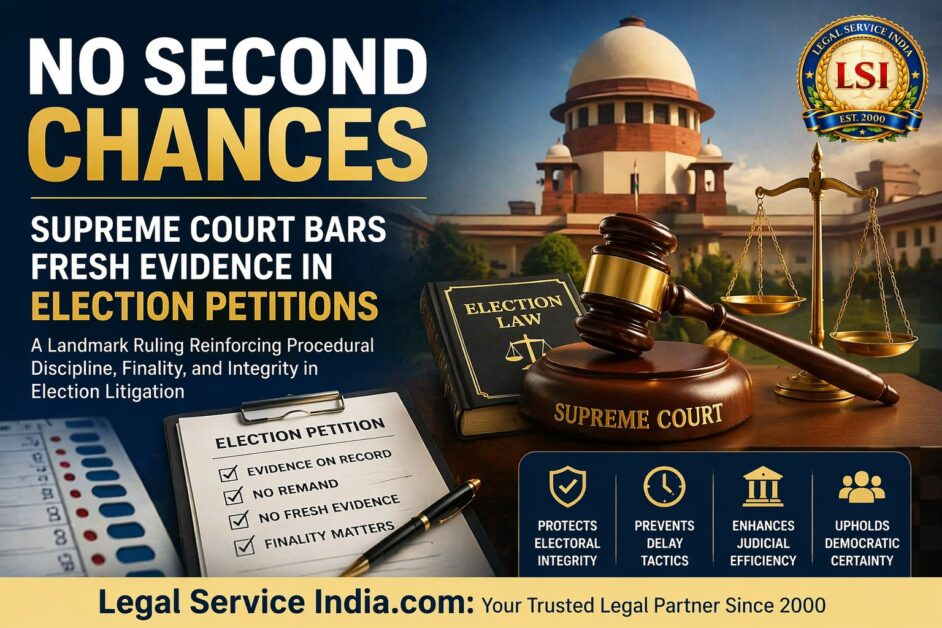 No Second Chances: Supreme Court Bars Fresh Evidence in Election Petitions
