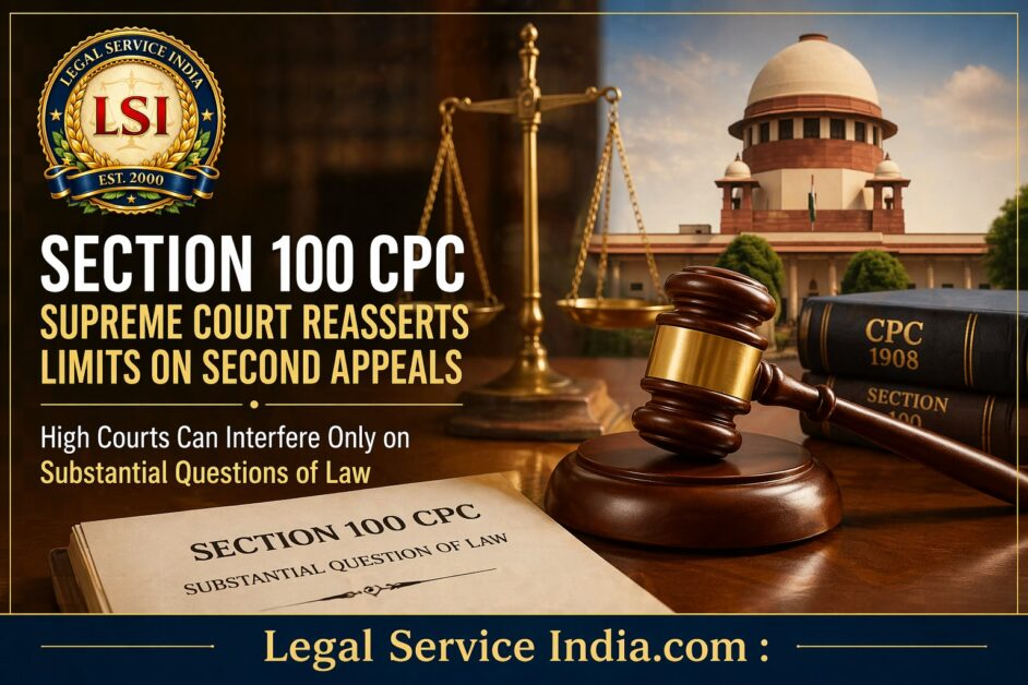 Section 100 CPC Explained: Supreme Court Limits High Court Powers in Second Appeals