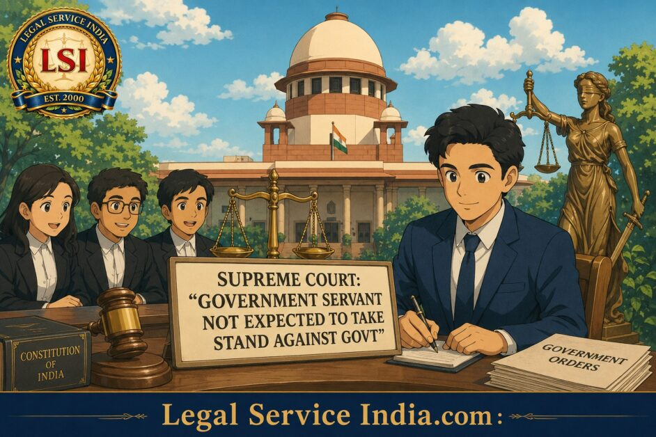 Government servant not expected to take stand against government