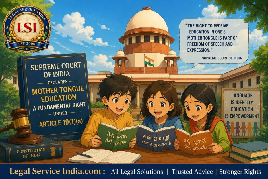 Supreme Court Declares Mother Tongue Education A Fundamental Right Under Article 19(1) (a)
