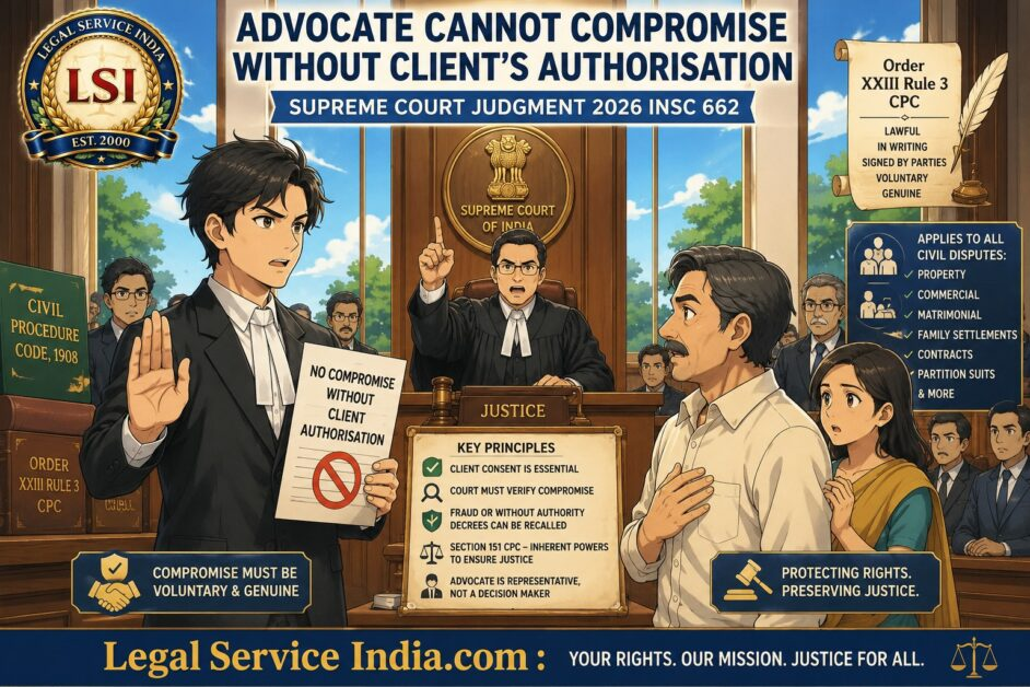 Advocate Cannot Compromise Without Client Authorisation
