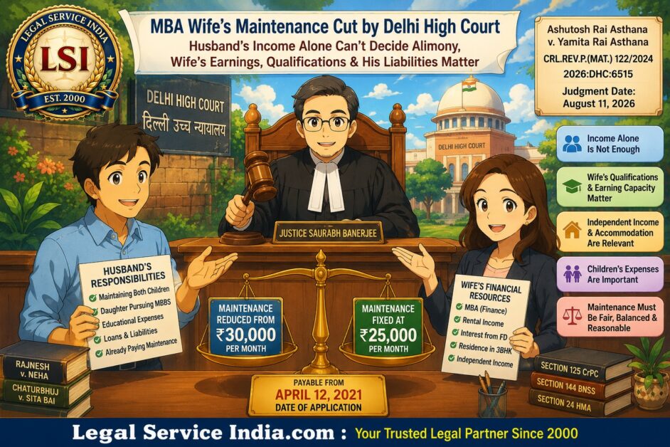 MBA Wife’s Maintenance Cut By Delhi High Court