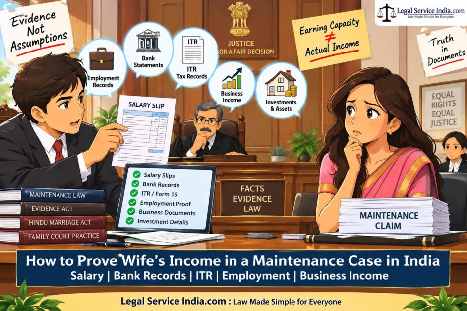 how to prove wife’s income in a maintenance case