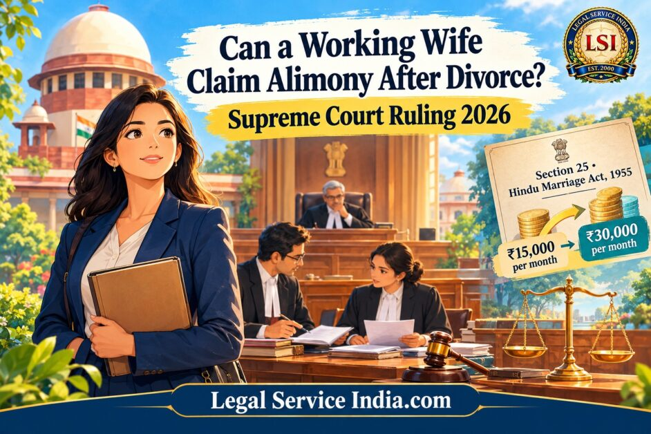 can a working wife claim alimony after divorce